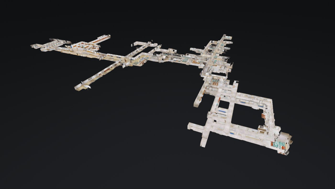 岡山大学病院 3Dマップの全景ドールハウスビュー